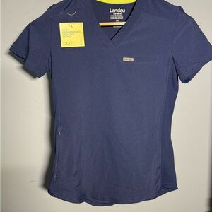 Landau Navy Scrub Top